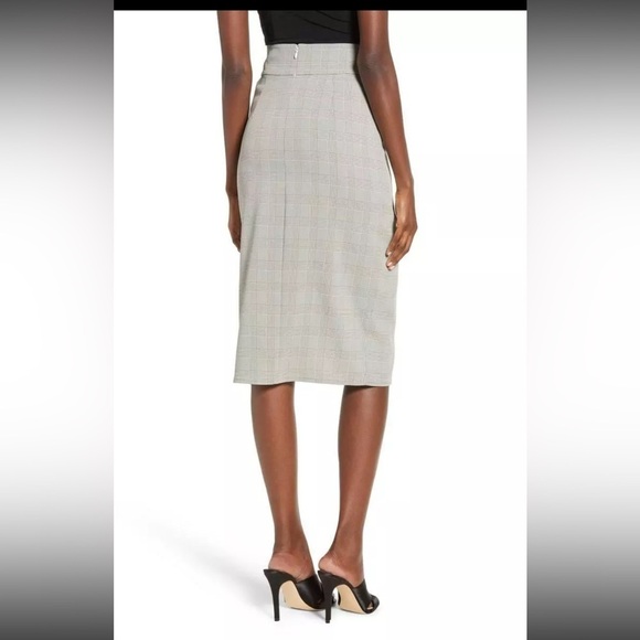 WAYF Gray Green Faux Wrap Pencil Skirt Size M - Picture 12 of 12